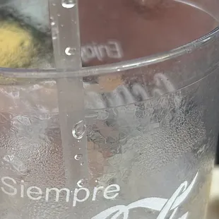 If you look closely there is a lipstick stain on the brim of my drink. I am a guy I don't wear lipstick...big problem.