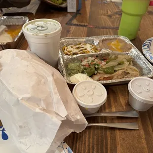 a table full of food