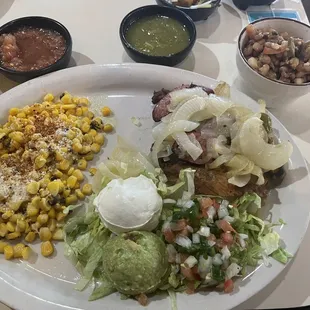 Mixed fajitas beef, chicken and sausage