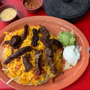 I asked for a taco salad but got a tostada instead.