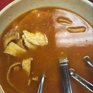 Chicken tortilla soup AFTER I demolished it