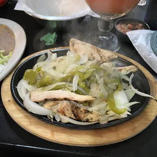 Bland Chicken fajitas