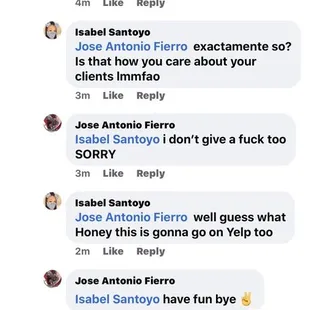 a text message from a customer