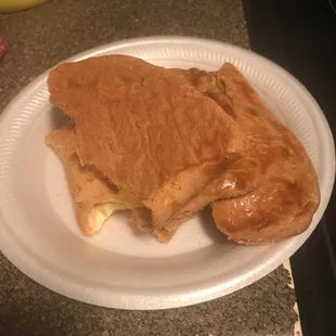 a plate with a sandwich on it