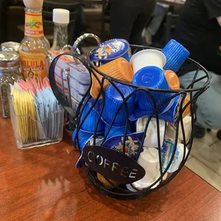 Can I just say how much I appreciate this set up of little coffee creamers?! I LOVED this!