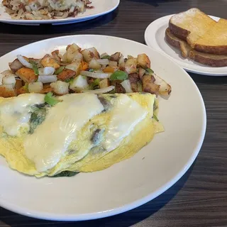 Spinach and Mushroom Swiss Omelette