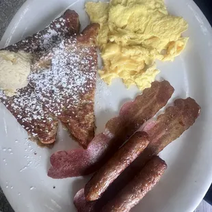 French toast; Turkey bacon/sausage wasn't too good