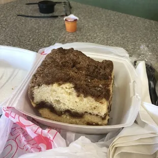 Took some coffee cake home.