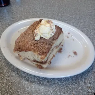 a piece of cake on a plate