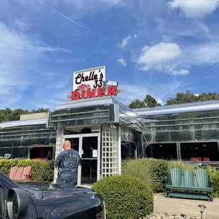 the front of the restaurant