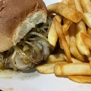 Smokehouse burger and fries