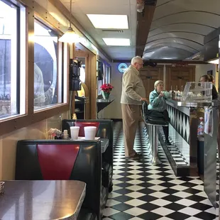 Long counter seating area