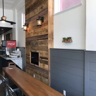 a long table with chairs