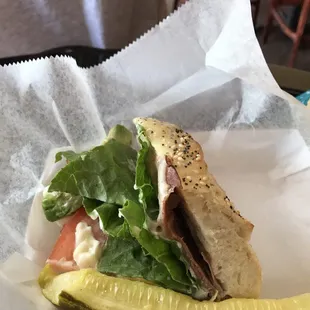 Ordered a BLT suggested by the chalkboard customer favorite , over the top totally rocked.