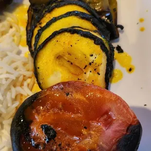 Veggies after a trip over the fire.