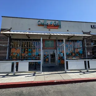 Front of restaurant.