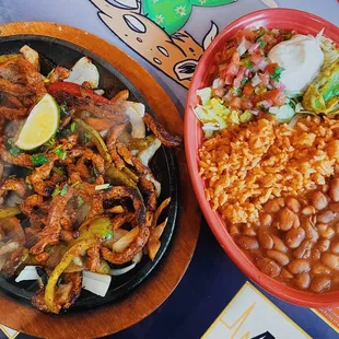 two plates of mexican food