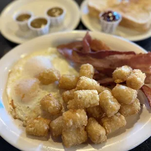Two eggs any style with tator tots
