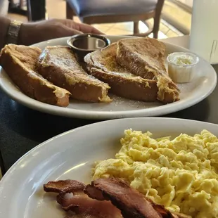 Bacon and eggs French toast