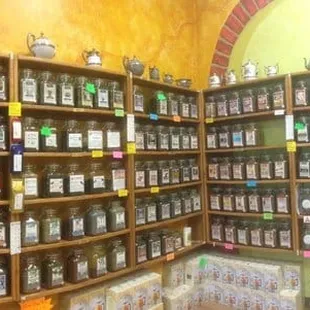 We have over 200 loose leaf teas! Come in and sniff!