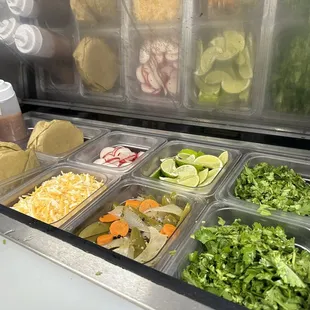 a variety of salads