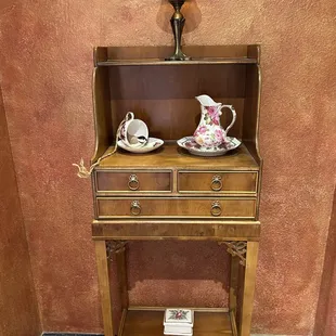 Small table at the entrance