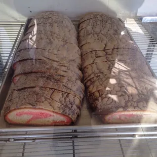 Slices of pan dulce. Tastes like the conchas but less sugar coating