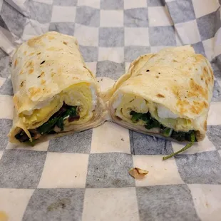 Gardeb omelet wrap