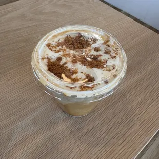 Cookie Butter Iced Latte with Oatmilk