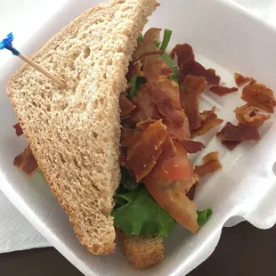 BLT w/ bacon pieces.  Messy.