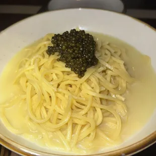 Pasta with caviar