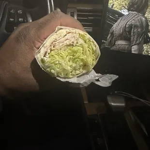 This is a joke! I ordered an ham and turkey wrap but got app lettuce. For 13$ this makes no sense at all.