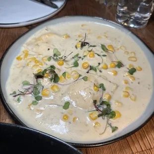 Sweet Corn Ricotta Ravioli