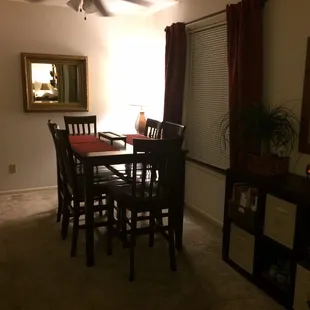 Dining room right outside of kitchen