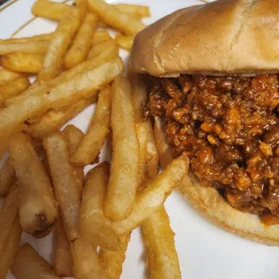 Sloppy Joe and French Fries