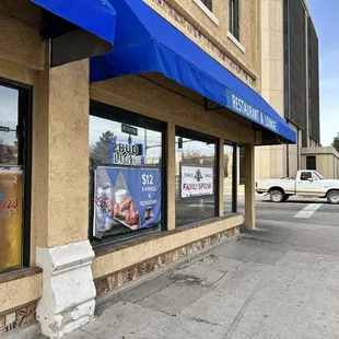 the outside of the building