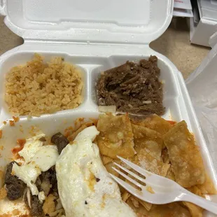 Red chilaquiles