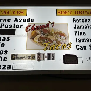 2022: Tacos now $1.85 ( Tax included)