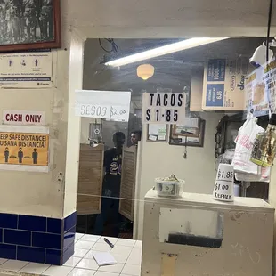 Their front and only ordering/ pickup counter