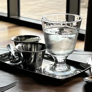 This drink was served so you could make it as sweet or sour as you wished.
