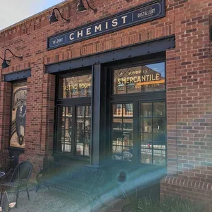 the front of a brick building