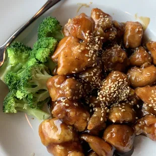 Sesame Chicken was full of flavor and the chicken was moist. We will do this again.
