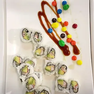 Sushi is very delicious