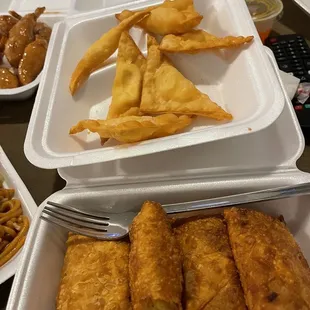 Cream Cheese Wonton, Vegetable Egg-roll