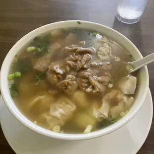 Beef wonton soup