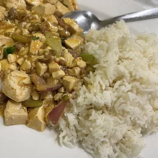 Mapo Tofu Over Rice