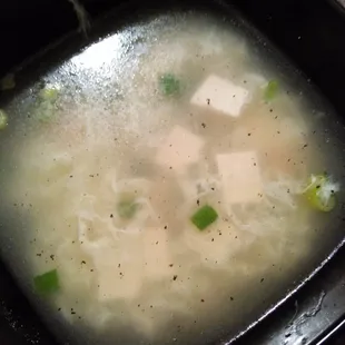 Egg soup wasn&apos;t very tasty, it even looks as if it is just water with chicken and veggies, disgusting.