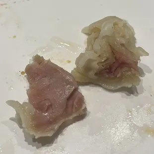 Undercooked wonton