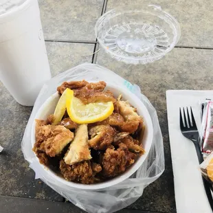 chicken wings and fried chicken, food