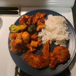 Orange and General Tso Chicken